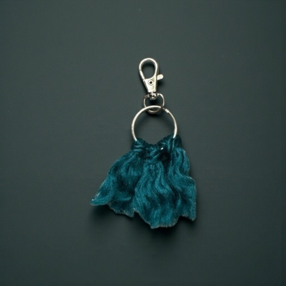 Elegant Teal Keychain Accessory